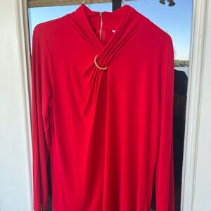 Liz Claiborne Vibrant Red Top